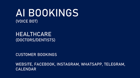 AI Bookings for Healthcare (Doctors/Dentists)