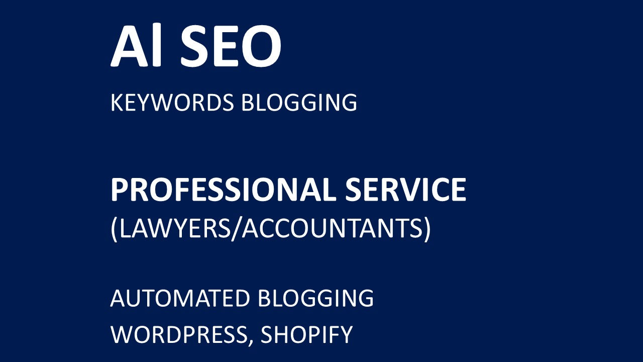 Al SEO for Professional Services